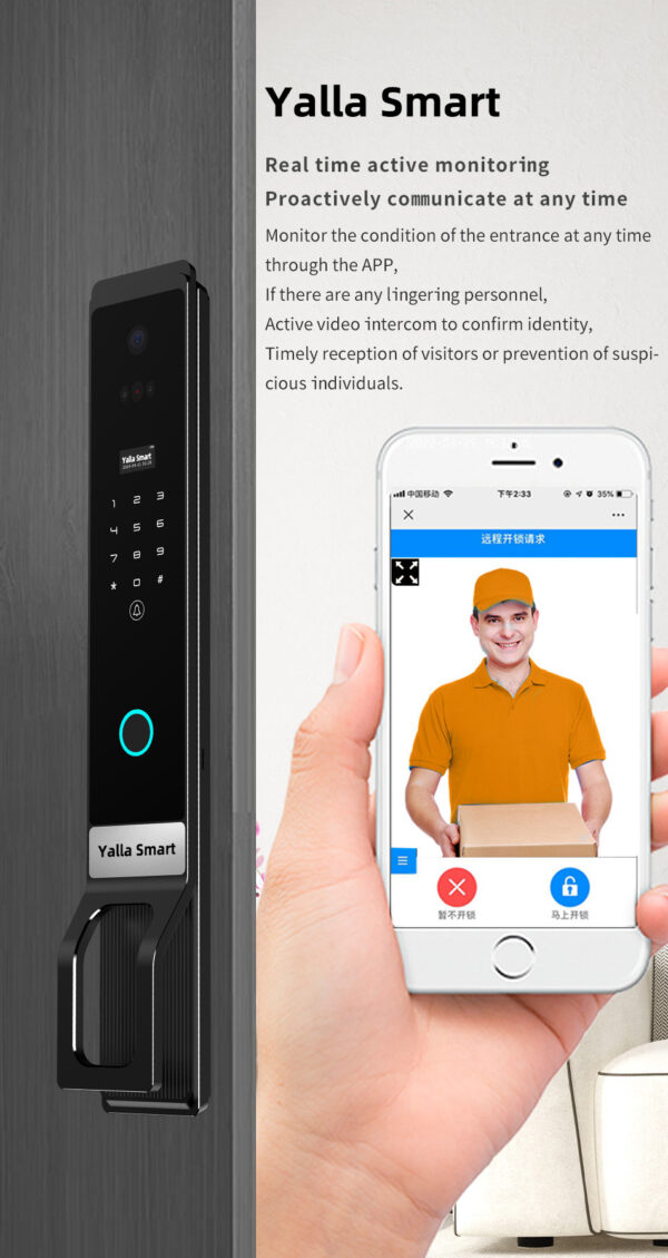 Smart Lock Alexa & All in One Palm Vein Face Recognition Camera Video Intercom - Brand Yalla Smart - Image 7