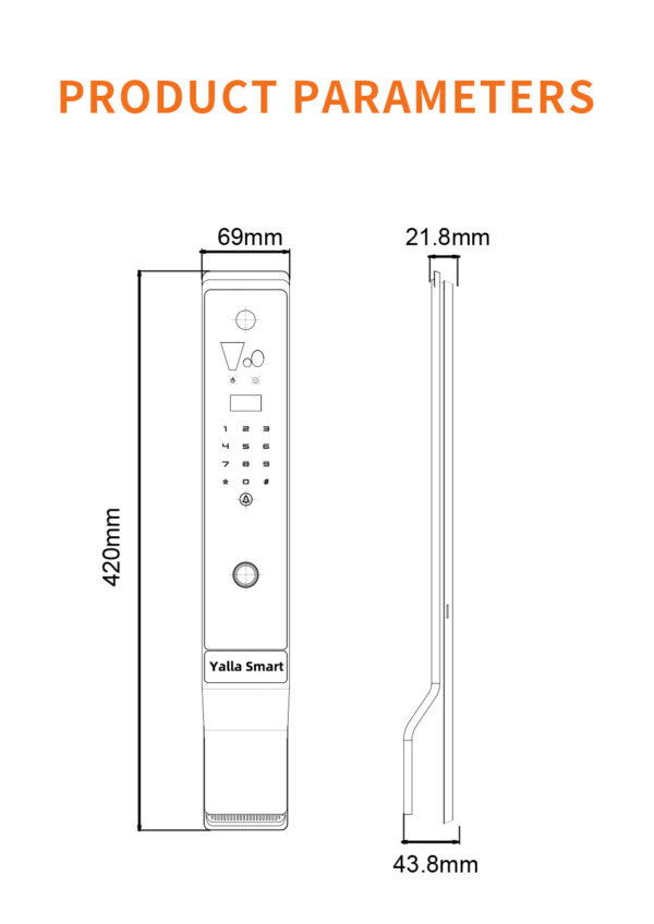 Smart Lock Alexa & All in One Palm Vein Face Recognition Camera Video Intercom - Brand Yalla Smart - Image 8